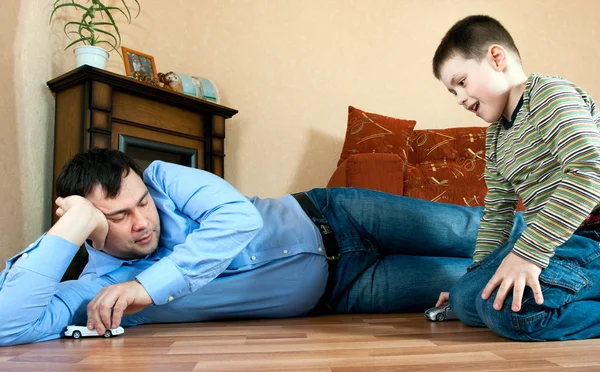 Happy family - father and son — Stock Photo, Image