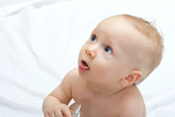 Beyaz bebek portre — Stockfoto