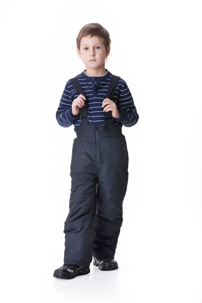 冬季服装的男孩 — 图库照片