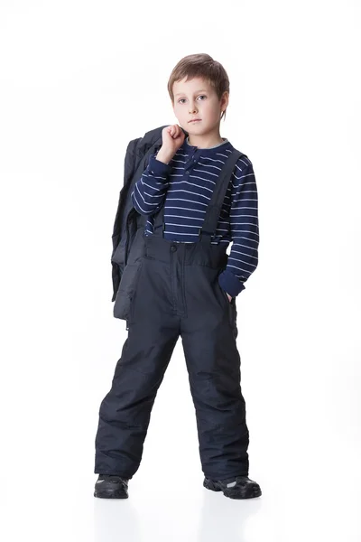 Boy v zimní oblečení — Stock fotografie