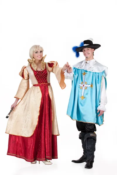 Musketeer And Queen — Stock Photo, Image