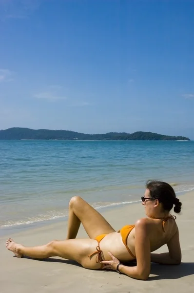 Sunbathing Woman portrait — Stock Photo, Image