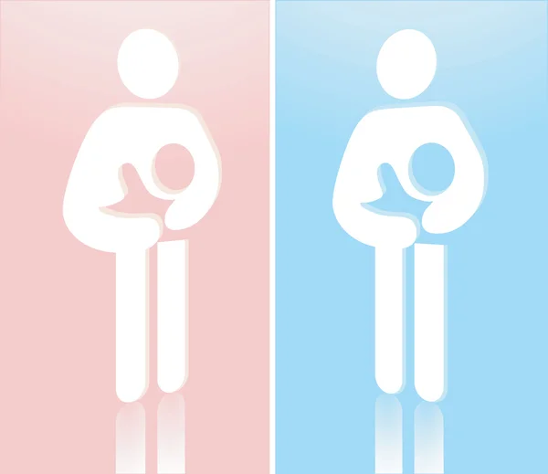 Eltern et zwei Babys — Image vectorielle