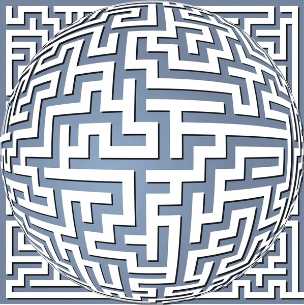 Labyrint objekt — Stockový vektor