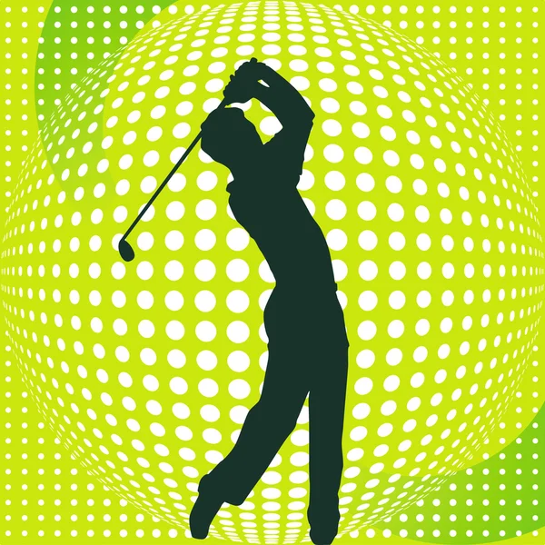 Golf-oyuncu — Stok Vektör