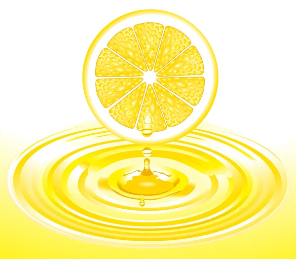Zitronen-Saft - Stok Vektor