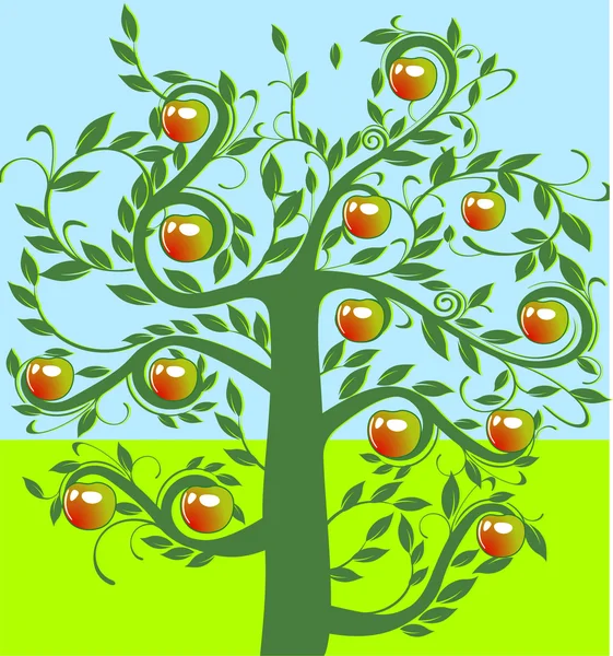Apfelbaum — Vettoriale Stock