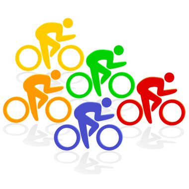 Radfahrer Farben clipart