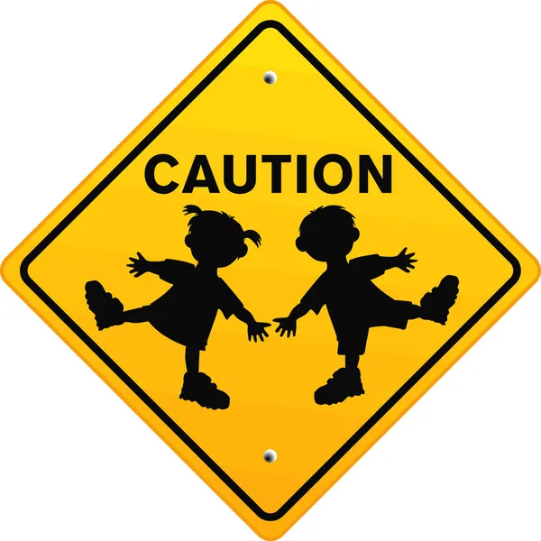 Attention Enfants — Image vectorielle