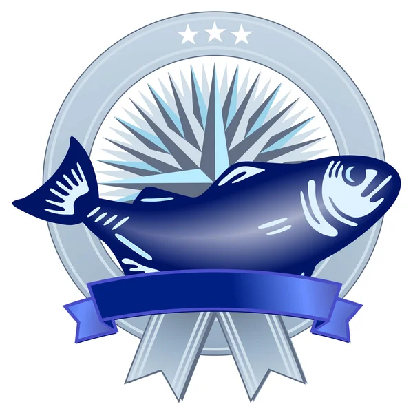 Wappen mit Fisch — Διανυσματικό Αρχείο