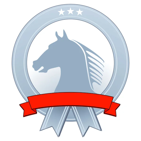 Wappen mit Pferd — Stok Vektör
