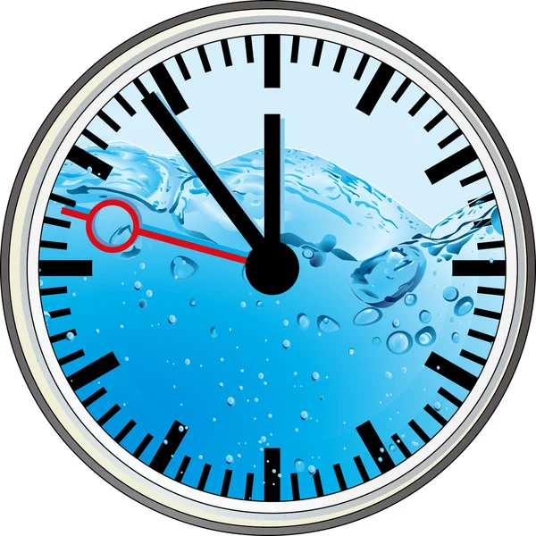 Wasser-Uhr — Stock Vector