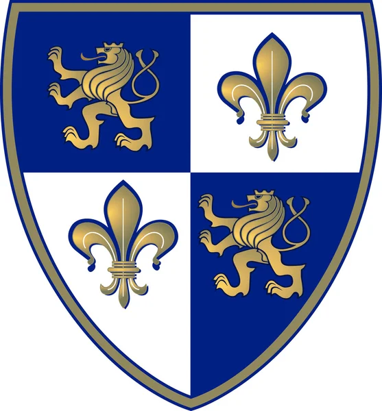 Wappen Löwe-Lilie — Διανυσματικό Αρχείο