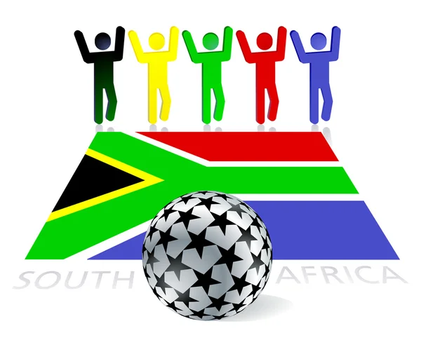 Fußball in Südafrika — Stockvektor