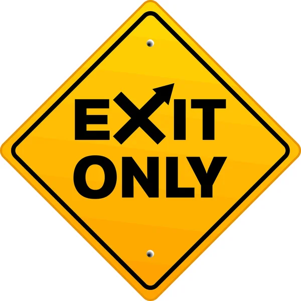 Exit only — Stock Vector