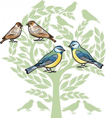 Vogel- Hochzeit clipart