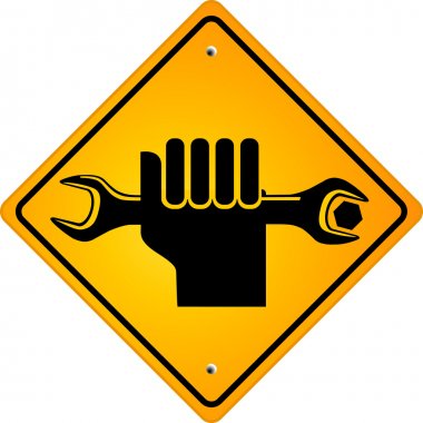 Hand mit Schraubschlüssel clipart