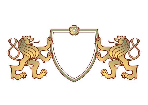 2 Wappen de L=wen — Vetor de Stock