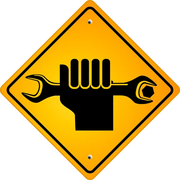Hand mit Schraubschlüssel — Stockový vektor