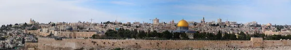 耶路撒冷的全景图 图库图片