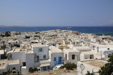 Mykonos Adası çatıları beyaz