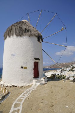 Mykonos Adası yel değirmeni