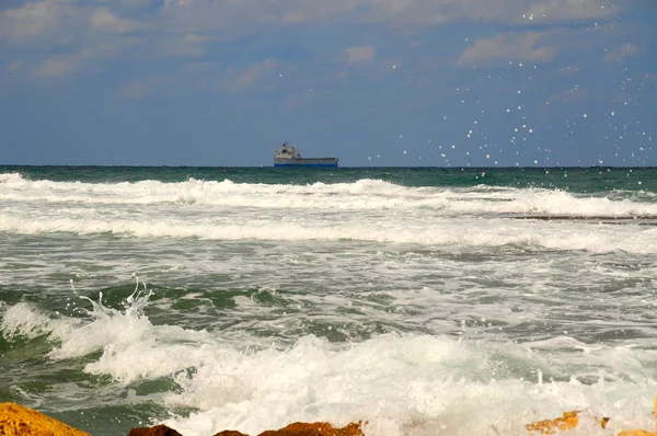 Bouře ve Středozemním moři — Stock fotografie