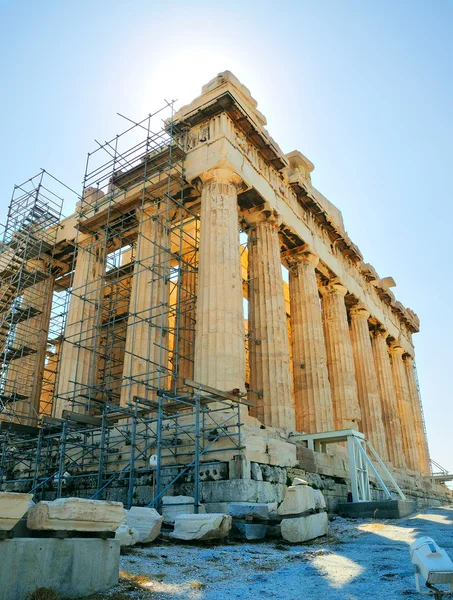 Parthenon on restorations — Stock Photo, Image