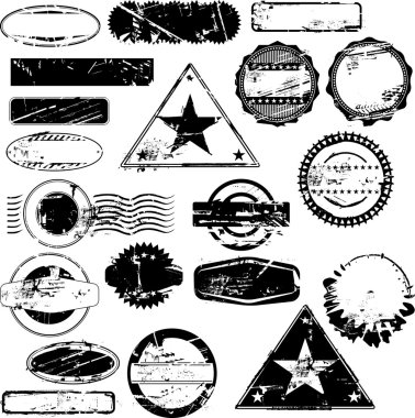 Empty rubber stamps clipart