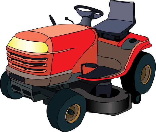 Cortacésped tractor — Vector de stock