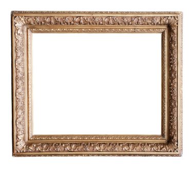 Gold painted picture frame clipart