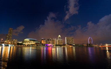 Night View of Singapore City clipart