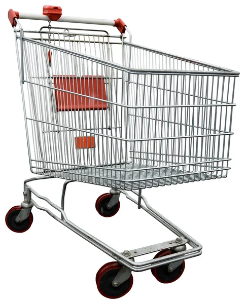 Shopping cart with clipping path — Stock Photo, Image