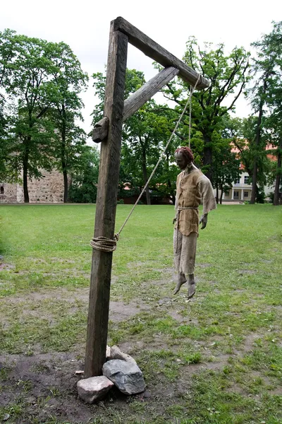 stock image Hanged man in gallows