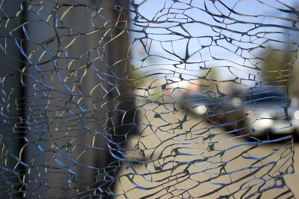 Broken glass texture — Stock Photo, Image