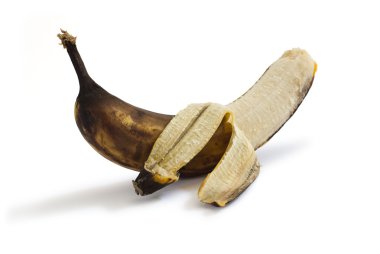 Peeled rotten banana clipart