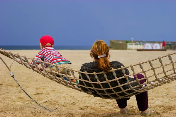 stock image Mother and child in hammock