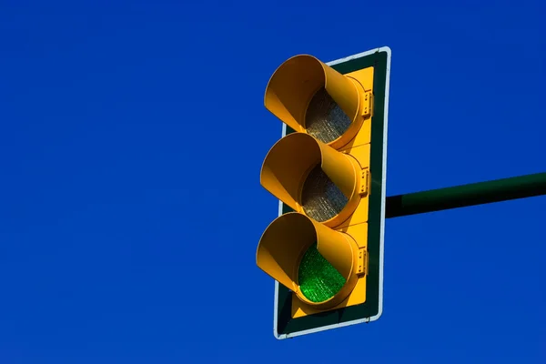 Gröna trafic ljus — Stockfoto