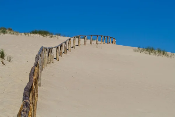 Fence in dunes — Stock Photo, Image