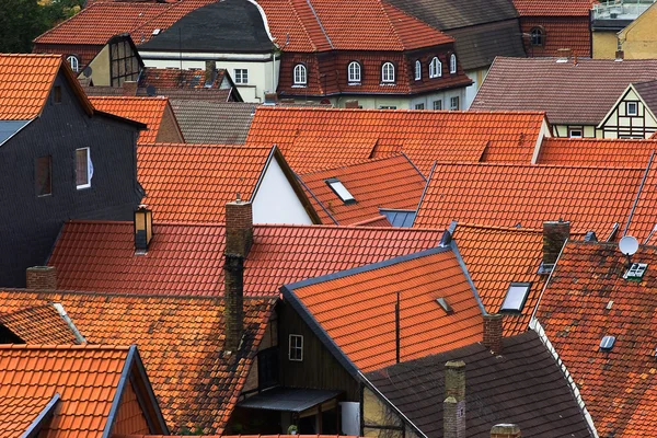 Червоний кахельні даху — стокове фото