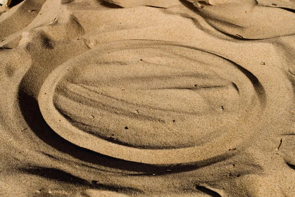 Cirlce en arena de playa . —  Fotos de Stock