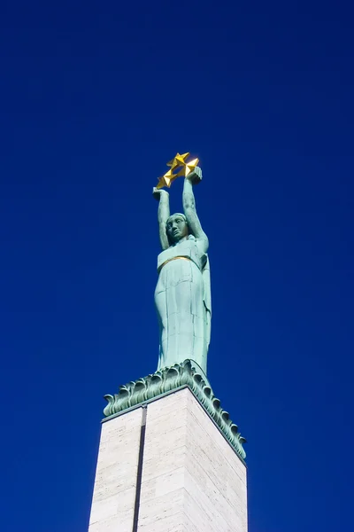 自由在里加的纪念碑 — 图库照片