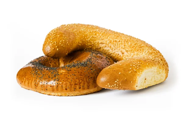 Изолированный белый хлеб — стоковое фото