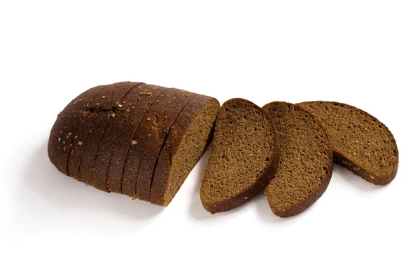 Sliced brown rye bread — Stock Photo, Image