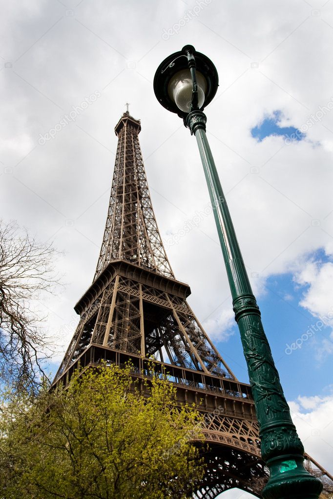 Eiffel tower and Street lantern