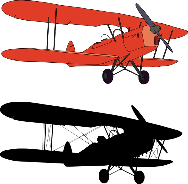 Старый самолет — стоковый вектор