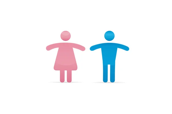 Icons of the boy and the girl Stock Illustration