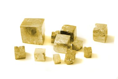 Golden cubes clipart