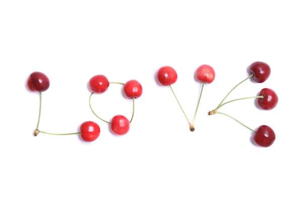 Love from cherries — Stock Photo, Image
