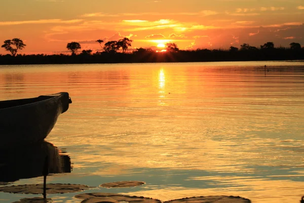 Okavango Delta por do sol — Fotografia de Stock